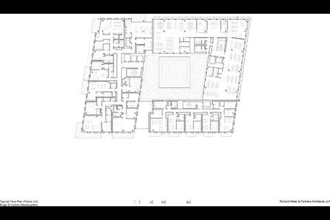 Richard Meier & Partners - Engel & Völkers HQ - HafenCity - Hamburg - typical floor plan